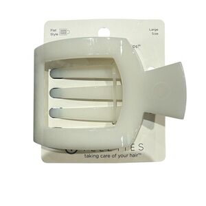 Teleties Flat Hair Claw Clip (Coconut White)